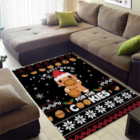 Just Here For The Cookies Christmas Area Rug Funny Xmas Holiday Patterns - Wonder Print Shop