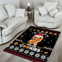 Just Here For The Cookies Christmas Area Rug Funny Xmas Holiday Patterns - Wonder Print Shop