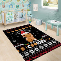 Just Here For The Cookies Christmas Area Rug Funny Xmas Holiday Patterns - Wonder Print Shop