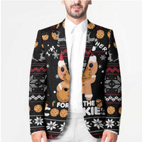 Just Here For The Cookies Christmas Blazer Funny Xmas Holiday Patterns - Wonder Print Shop