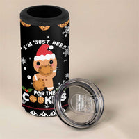 Just Here For The Cookies Christmas 4 in 1 Can Cooler Tumbler Funny Xmas Holiday Patterns - Wonder Print Shop