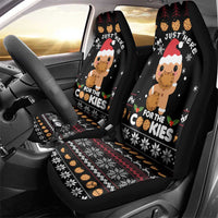 Just Here For The Cookies Christmas Car Seat Cover Funny Xmas Holiday Patterns - Wonder Print Shop