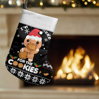 Just Here For The Cookies Christmas Stocking Funny Xmas Holiday Patterns - Wonder Print Shop