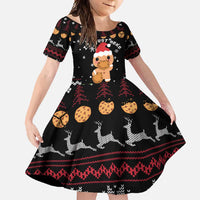 Just Here For The Cookies Christmas Family Matching Long Sleeve Bodycon Dress and Hawaiian Shirt Funny Xmas Holiday Patterns - Wonder Print Shop