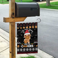 Just Here For The Cookies Christmas Garden Flag Funny Xmas Holiday Patterns - Wonder Print Shop