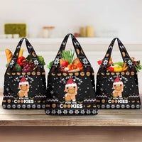 Just Here For The Cookies Christmas Grocery Bag Funny Xmas Holiday Patterns - Wonder Print Shop