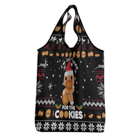Just Here For The Cookies Christmas Grocery Bag Funny Xmas Holiday Patterns - Wonder Print Shop