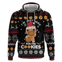 Just Here For The Cookies Christmas Hoodie Funny Xmas Holiday Patterns - Wonder Print Shop