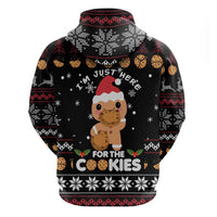 Just Here For The Cookies Christmas Hoodie Funny Xmas Holiday Patterns - Wonder Print Shop