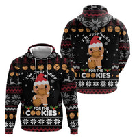 Just Here For The Cookies Christmas Hoodie Funny Xmas Holiday Patterns - Wonder Print Shop