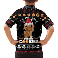 Just Here For The Cookies Christmas Kid Hawaiian Shirt Funny Xmas Holiday Patterns - Wonder Print Shop