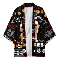 Just Here For The Cookies Christmas Kimono Funny Xmas Holiday Patterns - Wonder Print Shop