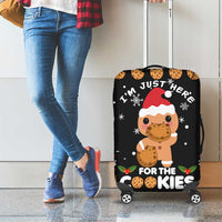 Just Here For The Cookies Christmas Luggage Cover Funny Xmas Holiday Patterns - Wonder Print Shop