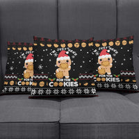 Just Here For The Cookies Christmas Pillow Cover Funny Xmas Holiday Patterns - Wonder Print Shop