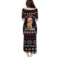 Just Here For The Cookies Christmas Puletasi Funny Xmas Holiday Patterns - Wonder Print Shop