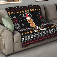 Just Here For The Cookies Christmas Quilt Funny Xmas Holiday Patterns - Wonder Print Shop
