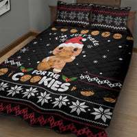 Just Here For The Cookies Christmas Quilt Bed Set Funny Xmas Holiday Patterns - Wonder Print Shop