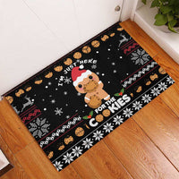 Just Here For The Cookies Christmas Rubber Doormat Funny Xmas Holiday Patterns - Wonder Print Shop