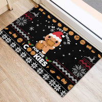 Just Here For The Cookies Christmas Rubber Doormat Funny Xmas Holiday Patterns - Wonder Print Shop