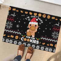 Just Here For The Cookies Christmas Rubber Doormat Funny Xmas Holiday Patterns - Wonder Print Shop