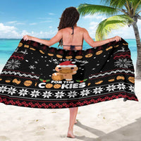 Just Here For The Cookies Christmas Sarong Funny Xmas Holiday Patterns - Wonder Print Shop