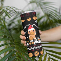 Just Here For The Cookies Christmas Skinny Tumbler Funny Xmas Holiday Patterns - Wonder Print Shop