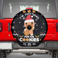 Just Here For The Cookies Christmas Spare Tire Cover Funny Xmas Holiday Patterns - Wonder Print Shop