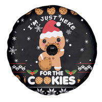 Just Here For The Cookies Christmas Spare Tire Cover Funny Xmas Holiday Patterns - Wonder Print Shop