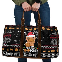 Just Here For The Cookies Christmas Travel Bag Funny Xmas Holiday Patterns - Wonder Print Shop