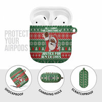 Justice For Black Lives Christmas AirPods Case Funny Xmas Holiday Patterns - Wonder Print Shop