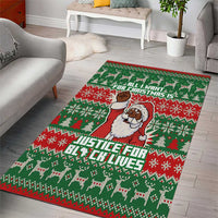 Justice For Black Lives Christmas Area Rug Funny Xmas Holiday Patterns - Wonder Print Shop
