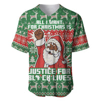 Justice For Black Lives Christmas Baseball Jersey Funny Xmas Holiday Patterns - Wonder Print Shop