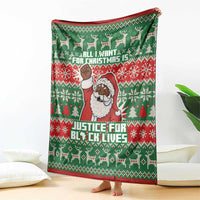 Justice For Black Lives Christmas Blanket Funny Xmas Holiday Patterns - Wonder Print Shop
