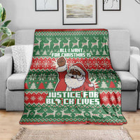 Justice For Black Lives Christmas Blanket Funny Xmas Holiday Patterns - Wonder Print Shop