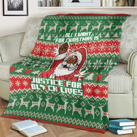 Justice For Black Lives Christmas Blanket Funny Xmas Holiday Patterns - Wonder Print Shop