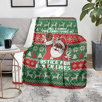 Justice For Black Lives Christmas Blanket Funny Xmas Holiday Patterns - Wonder Print Shop