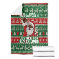 Justice For Black Lives Christmas Blanket Funny Xmas Holiday Patterns - Wonder Print Shop