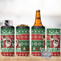 Justice For Black Lives Christmas 4 in 1 Can Cooler Tumbler Funny Xmas Holiday Patterns - Wonder Print Shop