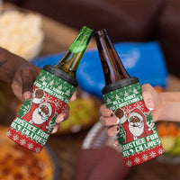 Justice For Black Lives Christmas 4 in 1 Can Cooler Tumbler Funny Xmas Holiday Patterns - Wonder Print Shop