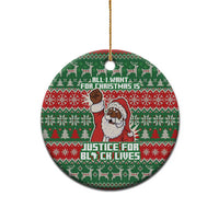 Justice For Black Lives Christmas Ceramic Ornament Funny Xmas Holiday Patterns - Wonder Print Shop