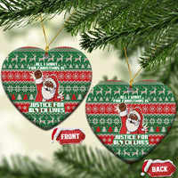 Justice For Black Lives Christmas Ceramic Ornament Funny Xmas Holiday Patterns - Wonder Print Shop
