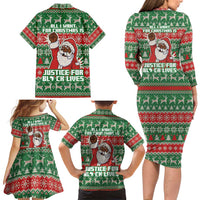 Justice For Black Lives Christmas Family Matching Long Sleeve Bodycon Dress and Hawaiian Shirt Funny Xmas Holiday Patterns - Wonder Print Shop
