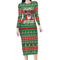 Justice For Black Lives Christmas Family Matching Long Sleeve Bodycon Dress and Hawaiian Shirt Funny Xmas Holiday Patterns - Wonder Print Shop