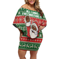 Justice For Black Lives Christmas Family Matching Off Shoulder Short Dress and Hawaiian Shirt Funny Xmas Holiday Patterns - Wonder Print Shop