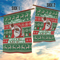 Justice For Black Lives Christmas Garden Flag Funny Xmas Holiday Patterns - Wonder Print Shop