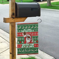 Justice For Black Lives Christmas Garden Flag Funny Xmas Holiday Patterns - Wonder Print Shop