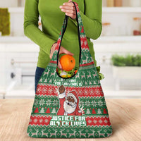 Justice For Black Lives Christmas Grocery Bag Funny Xmas Holiday Patterns - Wonder Print Shop