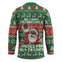 Justice For Black Lives Christmas Hockey Jersey Funny Xmas Holiday Patterns - Wonder Print Shop