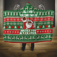 Justice For Black Lives Christmas Hooded Blanket Funny Xmas Holiday Patterns - Wonder Print Shop