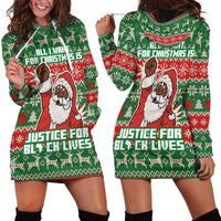 Justice For Black Lives Christmas Hoodie Dress Funny Xmas Holiday Patterns - Wonder Print Shop